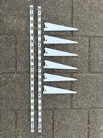 Wandrailsysteem met plankdragers. 100cm lang. 27cm diep, Ophalen, Zo goed als nieuw, Overige typen