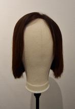 Prachtig donkerbruin haarstuk van echt haar., Ophalen of Verzenden, Zo goed als nieuw, Pruik of Haarverlenging