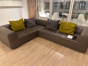 Rolf Benz Freistil 184 leren hoekbank + kussens beschikbaar voor biedingen