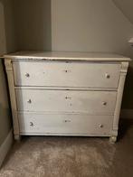 Ladekast commode wit landelijk brocante, Huis en Inrichting, Kasten | Ladekasten, 100 tot 150 cm, 100 tot 150 cm, Ophalen of Verzenden