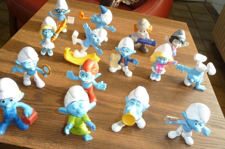 SERIE MAC. DONALD SMURFEN 2013, 15 ST MET EVT 6 DUBBELEN, Verzamelen, Smurfen, Zo goed als nieuw, Poppetje, Figuurtje of Knuffel