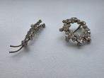broches vintage look 2 stuks, Overige materialen, 4 tot 7 cm, Gebruikt, Ophalen of Verzenden
