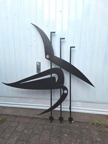 Groot abstract modernistisch kunstwerk jaren 50 60 beschikbaar voor biedingen