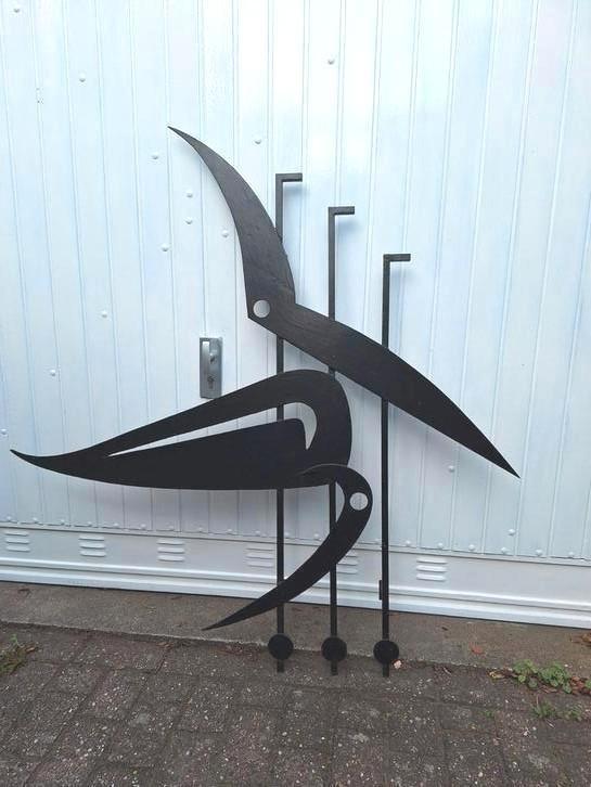 Groot abstract modernistisch kunstwerk jaren 50 60, Antiek en Kunst, Kunst | Designobjecten, Ophalen