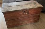 Prachtige houten antieke dekenkist - klep en lade, Ophalen, Gebruikt, 100 tot 150 cm