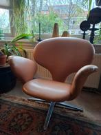 Design draai fauteuil, Huis en Inrichting, Fauteuils, Ophalen, Gebruikt, Leer, 50 tot 75 cm