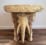 Handgemaakte Suar-houten olifanten tafel XL 70cm doorsnede, Huis en Inrichting, Tafels | Bijzettafels, Nieuw, Ophalen