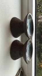 Vintage keramieken kandelaars, Ophalen, Gebruikt, Overige materialen, Minder dan 25 cm