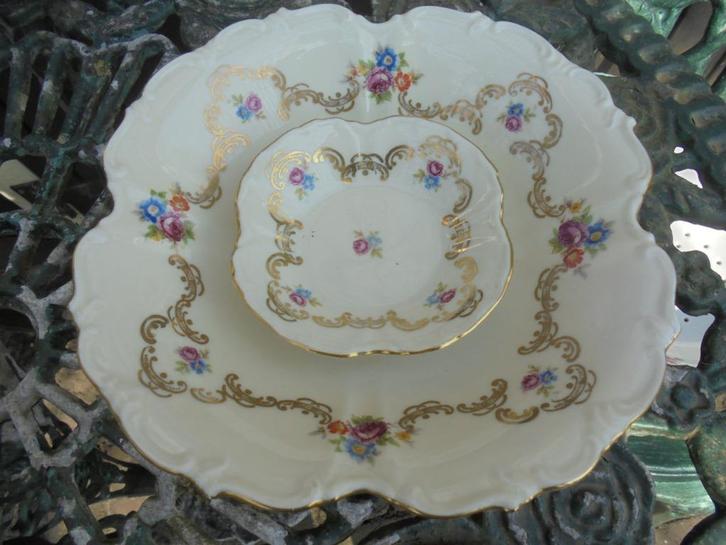Edelstein Bavaria Petit four presenteerschaaltje + 1 petit f, Antiek en Kunst, Antiek | Servies los, Ophalen of Verzenden