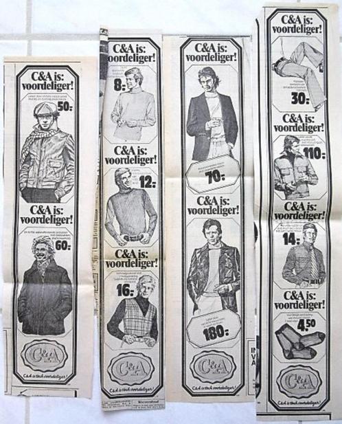 31 vintage advertenties reclames C&A 75-81 C en A Canda, Verzamelen, Merken en Reclamevoorwerpen, Gebruikt, Reclamebord, Verzenden