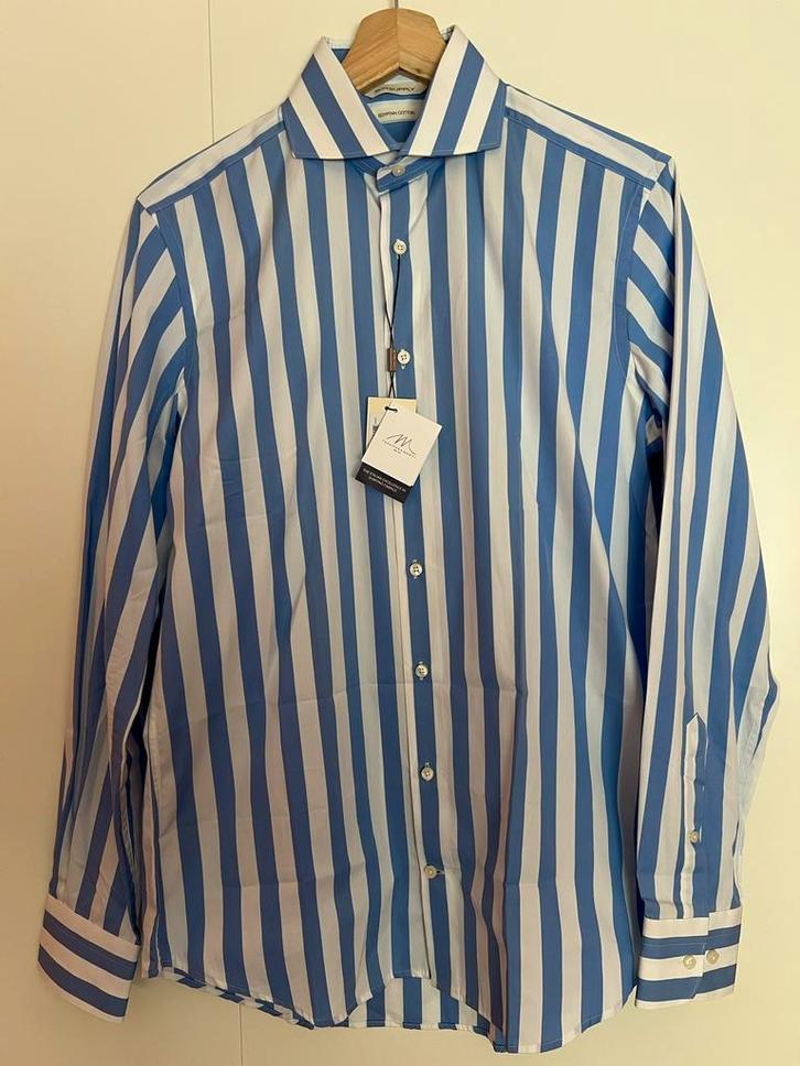 Suitsupply Overhemd Blauw Gestreept Maat 37, Kleding | Heren, Overhemden, Nieuw, Halswijdte 38 (S) of kleiner, Blauw, Ophalen of Verzenden
