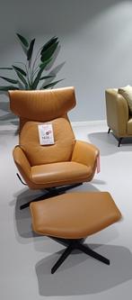 Montel relaxfauteuil Palma + voetenbank, Huis en Inrichting, Fauteuils, Nieuw, 75 tot 100 cm, Modern, Leer