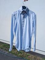 Cavallaro Napoli- heren blouse maat 37, Ophalen, Blauw, Halswijdte 38 (S) of kleiner, Zo goed als nieuw