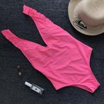 Roze push-up badpak (monokini bikini one piece maat S M L), Kleding | Dames, Nieuw, Roze, Badpak, Verzenden