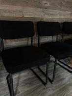 4 Zwarte Teddy Eetkamerstoelen - Direct op te halen!, Huis en Inrichting, Stoelen, Zwart, Ophalen of Verzenden, Zo goed als nieuw