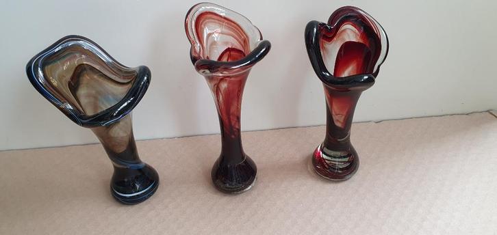 3 murano vaasjes, Antiek en Kunst, Antiek | Vazen, Ophalen of Verzenden