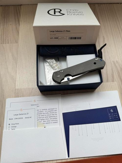 Chris Reeve Large Sebenza 21, Caravans en Kamperen, Kampeergereedschap, Gebruikt, Ophalen of Verzenden