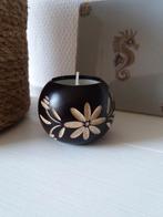 Vintage origineel houtsnijwerk waxinelicht houder, Ophalen of Verzenden, Zo goed als nieuw, Hout, Minder dan 25 cm