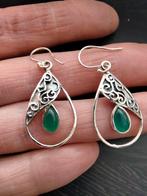 calcedonie oorbellen, Sieraden, Tassen en Uiterlijk, Oorbellen, Hangers, Verzenden, Nieuw, Groen