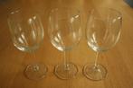 3 grote wijnglazen, Glas of Glazen, Ophalen of Verzenden, Effen, Glas