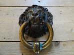 Zware bronzen deurklopper in de vorm van een leeuw, Antiek en Kunst, Ophalen of Verzenden