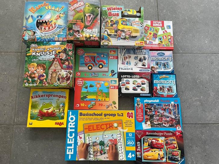 13x spel, puzzel, memory, bingo, mens erger je niet, Hobby en Vrije tijd, Gezelschapsspellen | Bordspellen, Gebruikt, Ophalen of Verzenden