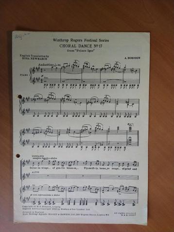 Borodin. Winthrop Rogers Festival Series - Choral Dance 17 beschikbaar voor biedingen