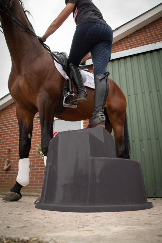 Excellent Opstaphulp 3 treden, opstapje Zwart, Groen en Roze, Dieren en Toebehoren, Paarden en Pony's | Overige Paardenspullen