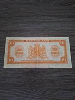 Biljet 10 gulden 1943, muntbiljet Wilhelmina, Ophalen of Verzenden, 10 gulden