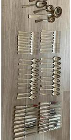 Verzilverd 9 persoonsbestek Haags lofje, Huis en Inrichting, Keuken | Bestek, Ophalen of Verzenden, Zo goed als nieuw, Zilver