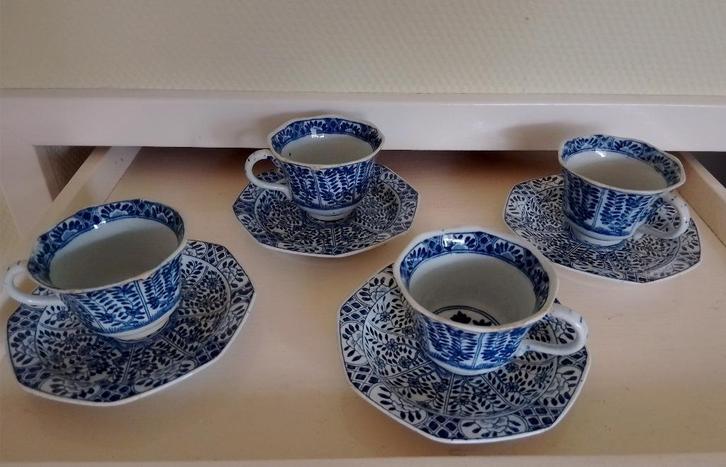 Mosa Louis Regout Peterselie kop en schotels, Antiek en Kunst, Antiek | Servies los, Ophalen of Verzenden