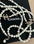 Chanel Gripoix parels ketting verstelbaar tot 155cm met kenm, Sieraden, Tassen en Uiterlijk, Kettingen, Ophalen of Verzenden, Wit