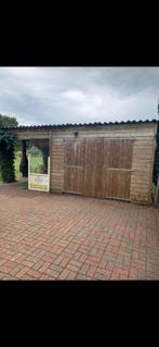 Houten garage met veranda, Tuin en Terras, Tuinhuizen, Ophalen, Schuur, Hout, 200 tot 400 cm