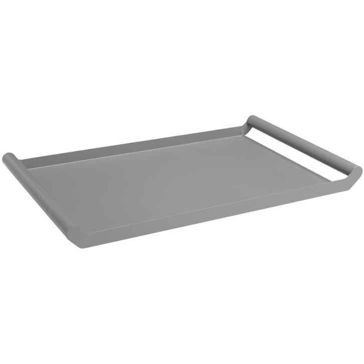 Broste Copenhagen - Dienblad Charlie grijs, Huis en Inrichting, Woonaccessoires | Dienbladen, Zo goed als nieuw, Metaal, Rechthoekig