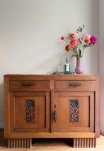 Antieke commode  dressoir rood marmer blad, Huis en Inrichting, Kasten | Dressoirs, Ophalen, Zo goed als nieuw, 25 tot 50 cm