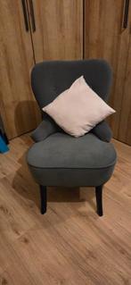 BIEDEN! z.g.a.n!  IKEA REMSTA fauteuil - Donkergrijs, Huis en Inrichting, Ophalen, Zo goed als nieuw, Stof, 50 tot 75 cm