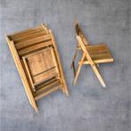Vintage Klapstoeltjes 60s/70s - Set van 5, Ophalen, Gebruikt, Vintage 1960-1970, Bruin