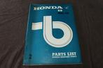 Honda P50 Little Honda 1967 moped parts list bromfiets, Ophalen of Verzenden, Gebruikt