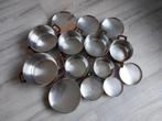 9 Delige RVS Pannen Set, Ophalen of Verzenden, Zo goed als nieuw, Rvs, Pannenset