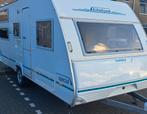 Ruime gezinscaravan,2 hoogslapers,2 persoonsbed,zitje(bed), Caravans en Kamperen, Caravans, 7 tot 8 meter, Treinzit, Overige typen