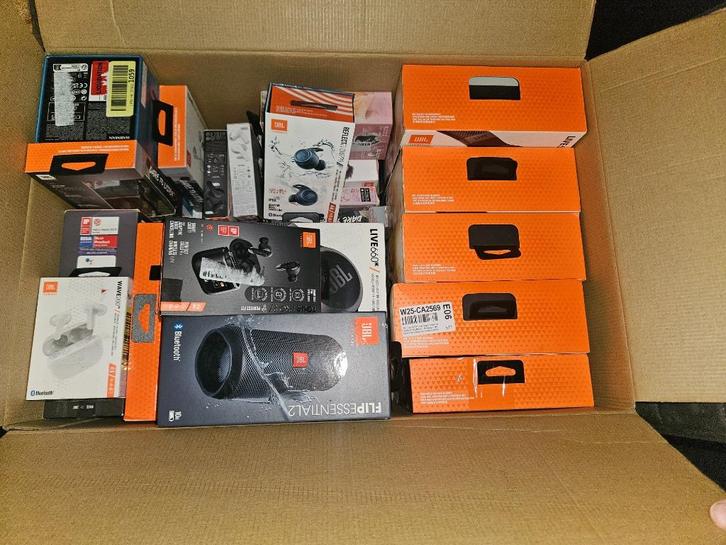 Partij JBL artikelen – retourpartijen van veilinghuis, Telecommunicatie, Mobiele telefoons | Oordopjes, Gebruikt, Verzenden