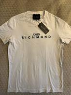 John Richmond Men Crew Neck T-Shirt – Maat M, John Richmond, Maat 48/50 (M), Wit, Nieuw