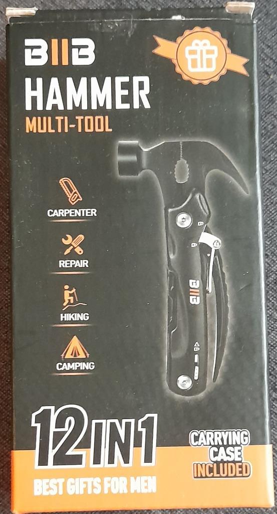 BIIB Mulitool Hamer 12 Funkties, Caravans en Kamperen, Kampeergereedschap, Nieuw, Ophalen of Verzenden