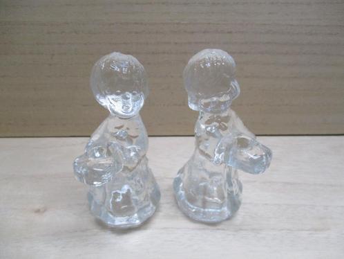 Fenton glass - jongen en meisje met kandelaar Vintage  Retro, Verzamelen, Beelden en Beeldjes, Zo goed als nieuw, Mens, Ophalen of Verzenden