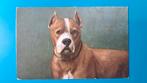 Hond Staffordshire Bull Terriër.  Oude kaart, Ophalen of Verzenden, Voor 1920, Ongelopen, Hond of Kat