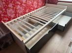 Ikea bed met lades, 90 cm, Eenpersoons, Wit, Ophalen of Verzenden