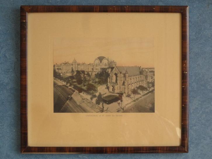 Oude foto van Cathedral of St. John the Divine - New York, Antiek en Kunst, Kunst | Tekeningen en Foto's, Ophalen of Verzenden