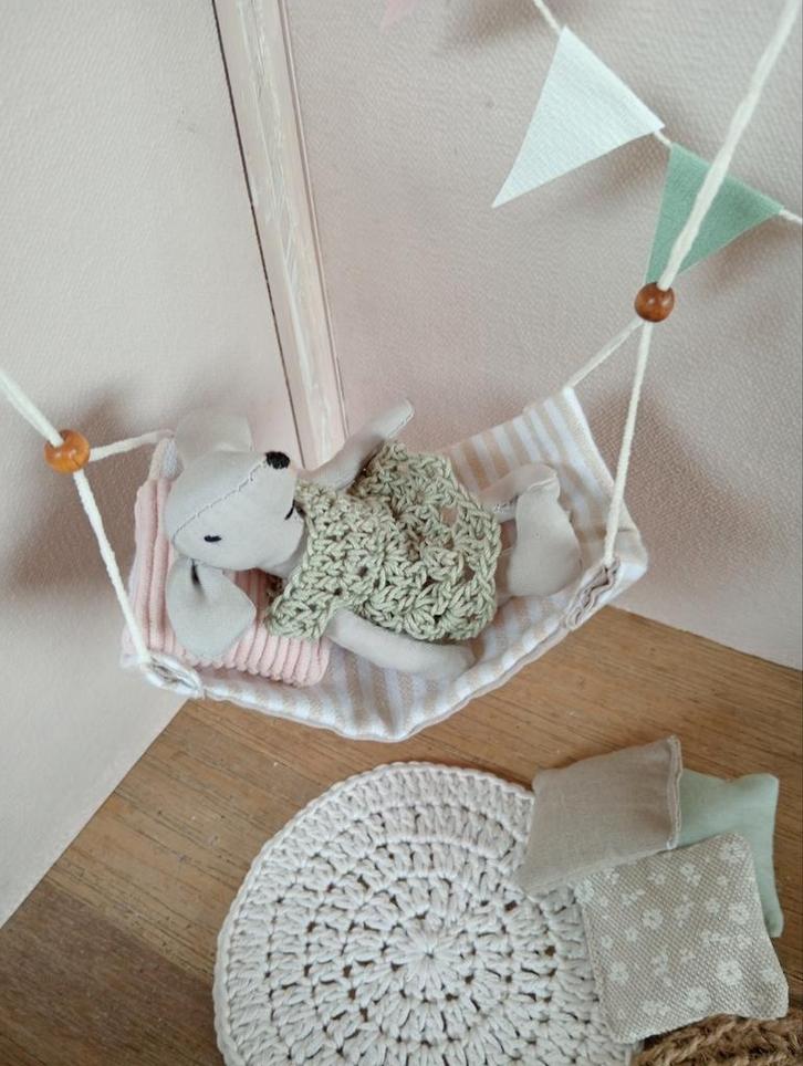 Hangmatje muizenhuis poppenhuis, Verzamelen, Poppenhuizen en Toebehoren, Nieuw, Poppenhuis, Ophalen of Verzenden