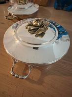 Zilveren terrines met fruitdecoratie, Antiek en Kunst, Ophalen of Verzenden