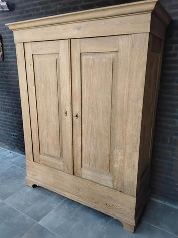 Geloogde antieke oud eiken kast servieskast DEMONTABEL 1880 beschikbaar voor biedingen